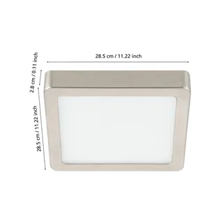 Fueva-Z plafondlamp 28x28cm nikkel by EGLO connect in Mat nikkel – product photo 4 of 5