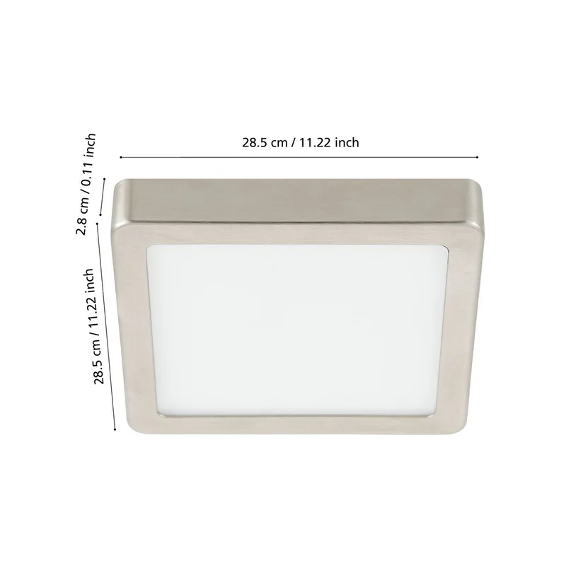 Fueva-Z plafondlamp 28x28cm nikkel by EGLO connect in Mat nikkel – product photo 4 of 5