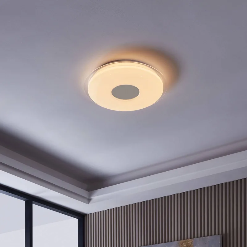 Lanciano-Z LED plafondlamp Ø 56cm by EGLO connect in White, Chrome – product photo 2 of 5
