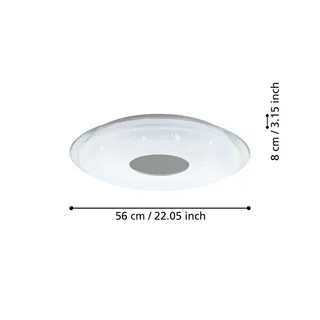 Lanciano-Z LED plafondlamp Ø 56cm by EGLO connect in White, Chrome – product photo 5 of 5
