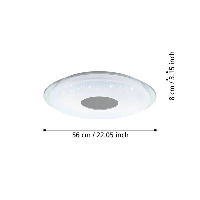Lanciano-Z LED plafondlamp Ø 56cm by EGLO connect in White, Chrome – product photo 5 of 5