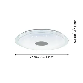 Lanciano-Z LED plafondlamp Ø 77cm van EGLO connect in Wit, Chroom – productfoto 4 van 5