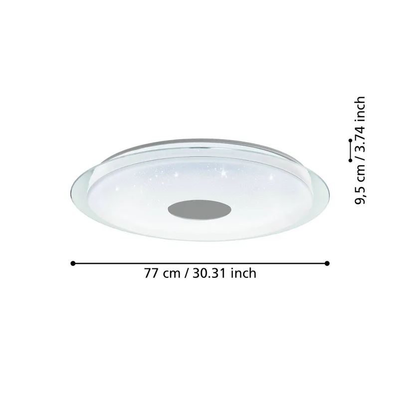 Lanciano-Z LED plafondlamp Ø 77cm van EGLO connect in Wit, Chroom – productfoto 4 van 5