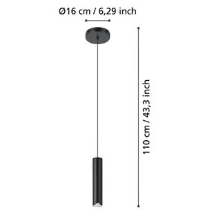 LED hanglamp Balamorta-Z, 1-lamp fra EGLO connect i Sort – produktbillede 4 af 5