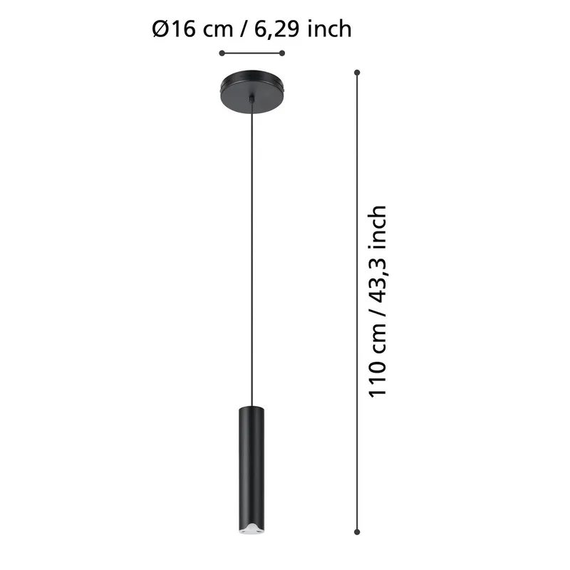 LED hanglamp Balamorta-Z, 1-lamp fra EGLO connect i Sort – produktbillede 4 af 5