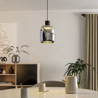 LED hanglamp Molochio-Z, 1-lamp, zwart fra EGLO connect i Sort, Krom – produktbillede 2 af 5