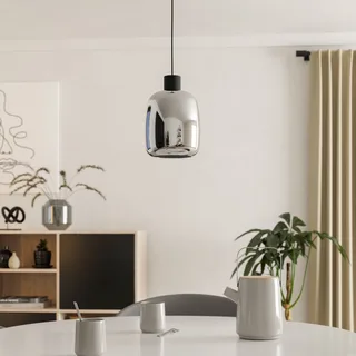 LED hanglamp Molochio-Z, 1-lamp, zwart fra EGLO connect i Sort, Krom – produktbillede 3 af 5