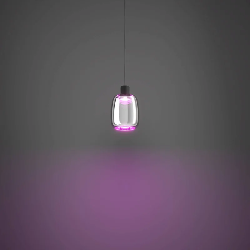 LED hanglamp Molochio-Z, 1-lamp, zwart fra EGLO connect i Sort, Krom – produktbillede 5 af 5