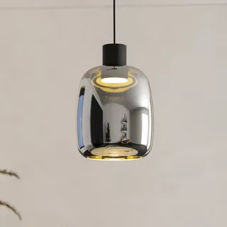 LED hanglamp Molochio-Z, 1-lamp, zwart fra EGLO connect i Sort, Krom – produktbillede 1 af 5