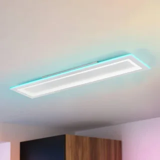LED plafondlamp Padrogiano-Z 1-lamp, 120 x 30 cm de EGLO connect en Blanc – photo du produit 1 sur 5