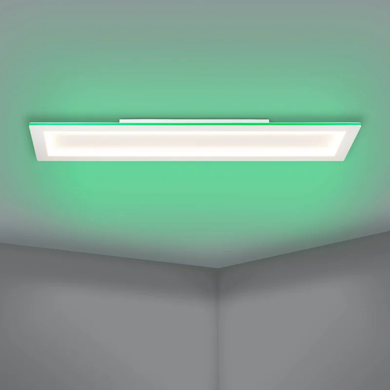 LED plafondlamp Padrogiano-Z 1-lamp, 120 x 30 cm de EGLO connect en Blanc – photo du produit 4 sur 5
