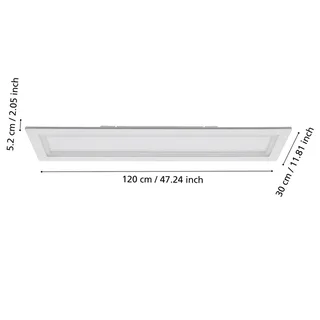 LED plafondlamp Padrogiano-Z 1-lamp, 120 x 30 cm de EGLO connect en Blanc – photo du produit 3 sur 5