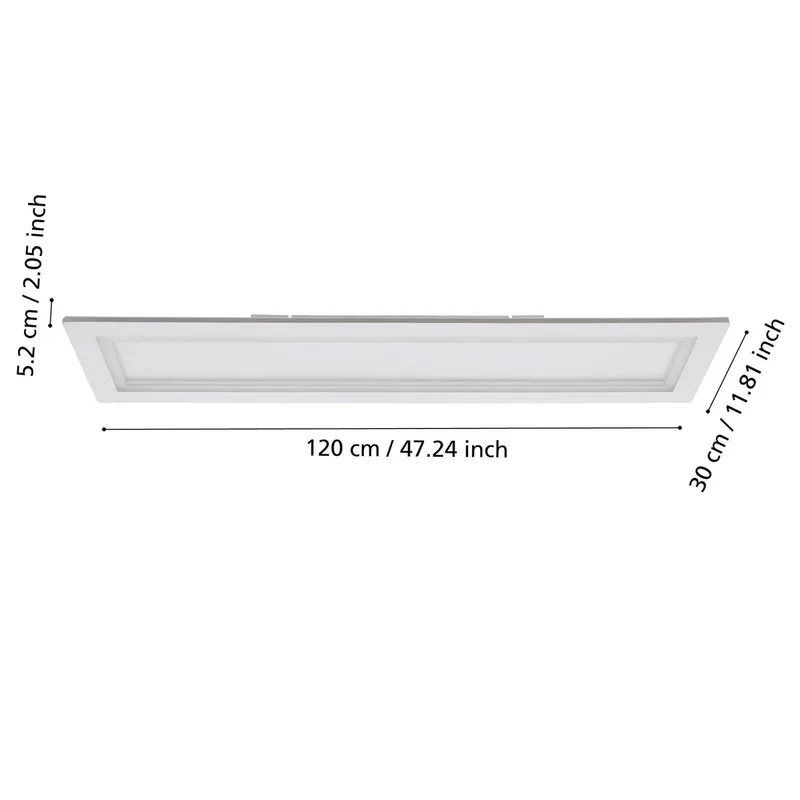 LED plafondlamp Padrogiano-Z 1-lamp, 120 x 30 cm de EGLO connect en Blanc – photo du produit 3 sur 5