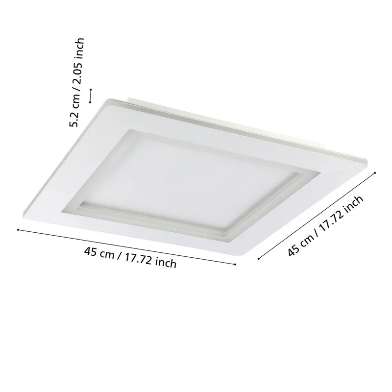 LED-taklampa Padrogiano-Z 1-ljus, 45 x 45 cm från EGLO connect i Vit – produktbild 3 av 5