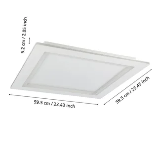 LED plafondlamp Padrogiano-Z 1-lamp, 60 x 60 cm by EGLO connect in White – product photo 3 of 5
