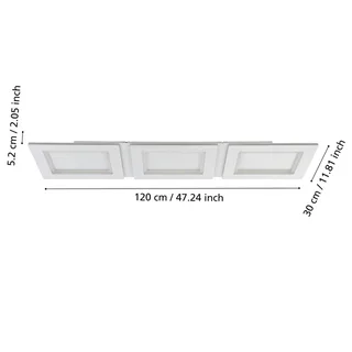 LED-taklampa Padrogiano-Z 3 lampor, 120 x 30 cm från EGLO connect i Vit – produktbild 3 av 5