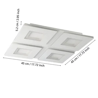 LED-taklampa Padrogiano-Z 4 lampor, 45 x 45 cm från EGLO connect i Vit – produktbild 3 av 5