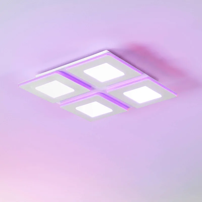 LED plafondlamp Padrogiano-Z 4-lamps, 45 x 45 cm by EGLO connect in White – product photo