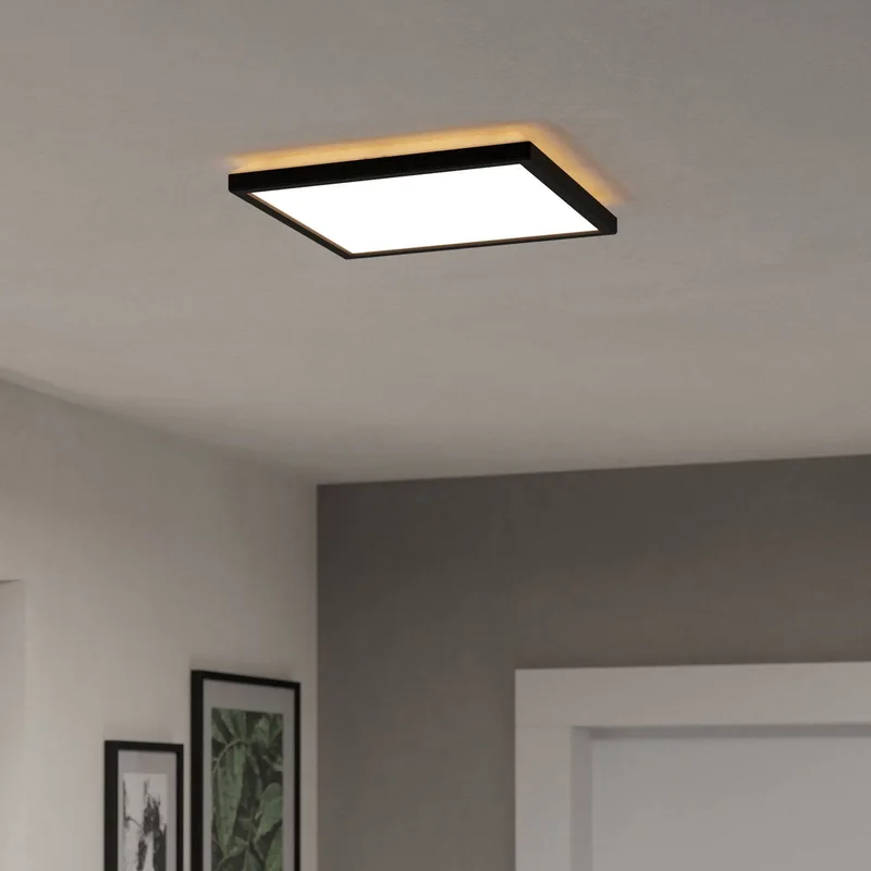LED plafondlamp Rovito-Z, 29 x 29 cm de EGLO connect en Noir – photo du produit 2 sur 5