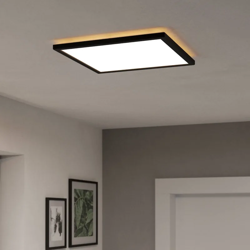 LED plafondlamp Rovito-Z, 39 x 39 cm de EGLO connect en Noir – photo du produit 2 sur 5