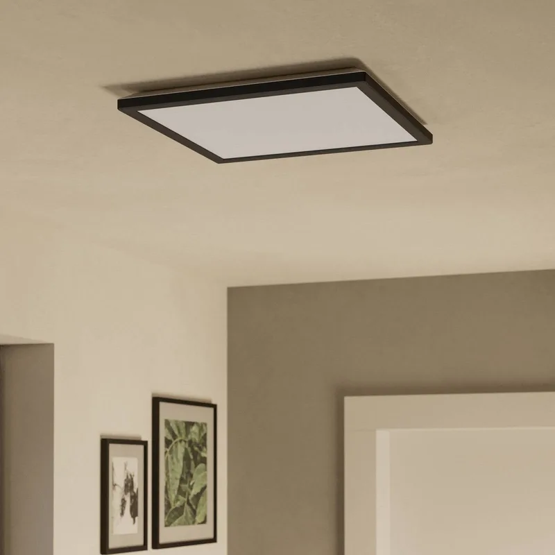 LED plafondlamp Rovito-Z, 39 x 39 cm de EGLO connect en Noir – photo du produit 3 sur 5