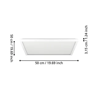 LED plafondlamp Rovito-Z, 50 x 50 cm by EGLO connect in White – product photo 4 of 5
