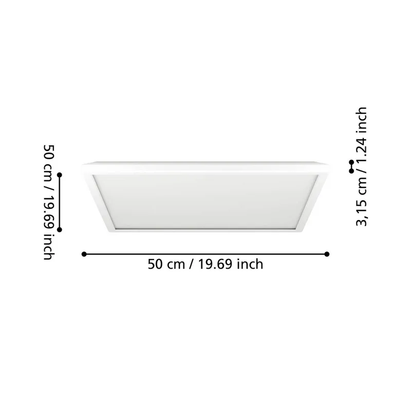 LED plafondlamp Rovito-Z, 50 x 50 cm by EGLO connect in White – product photo 4 of 5