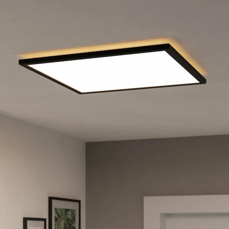 LED plafondlamp Rovito-Z, 50 x 50 cm von EGLO connect in Schwarz – Produktfoto