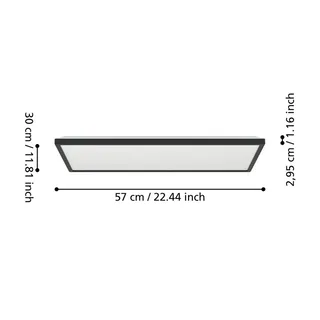 LED plafondlamp Rovito-Z, 57 x 30 cm by EGLO connect in Black – product photo 4 of 5