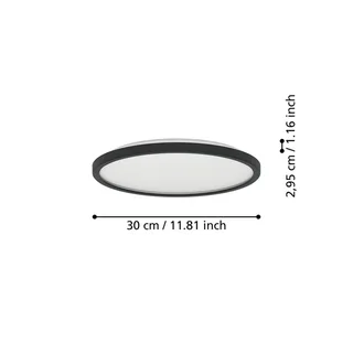 LED plafondlamp Rovito-Z, Ø 30 cm by EGLO connect in Black – product photo 4 of 5