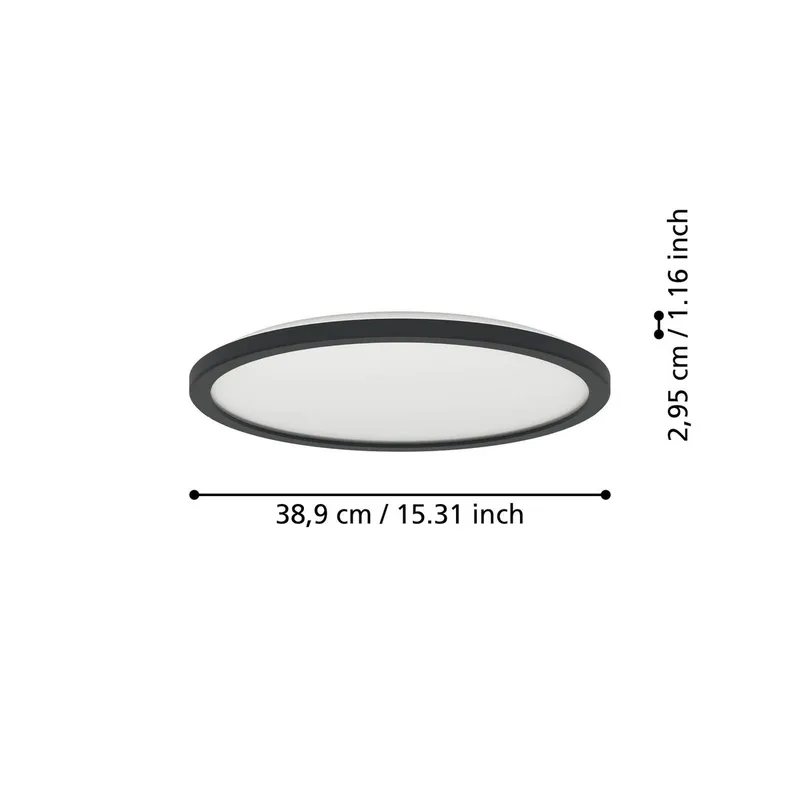 LED plafondlamp Rovito-Z, Ø 39 cm by EGLO connect in Black – product photo 4 of 5