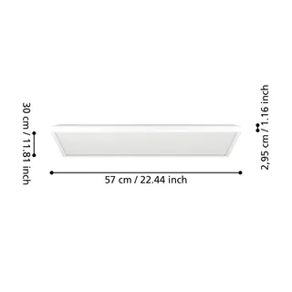 LED plafondlamp Rovito-Z, wit, 57 x 30 cm by EGLO connect in White, Opaal – product photo 4 of 5
