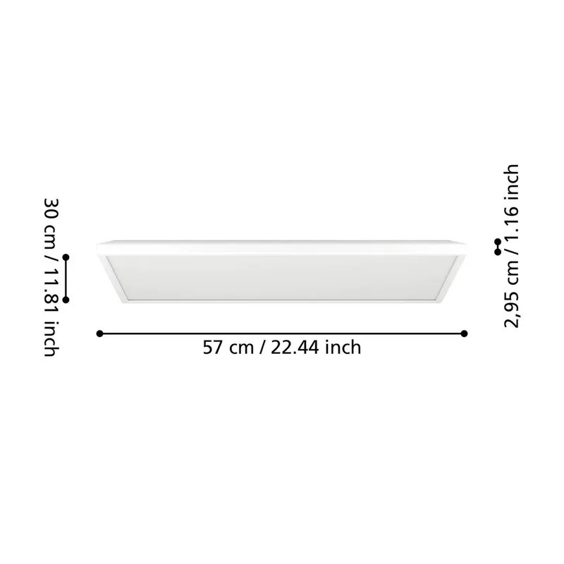 LED plafondlamp Rovito-Z, wit, 57 x 30 cm by EGLO connect in White, Opaal – product photo 4 of 5
