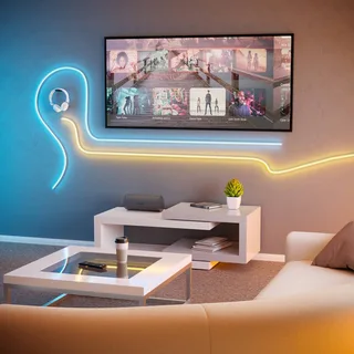 LED strip Neon Stripe-Z, 5 M., RGB, CCT van EGLO connect in Wit – productfoto 3 van 5