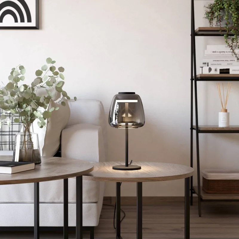 LED tafellamp Alfero-Z, RGB, CCT, zwart by EGLO connect in Black, Chrome – product photo 2 of 5