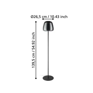 LED vloerlamp Alfero-Z, RGB, CCT, zwart by EGLO connect in Black, Chrome – product photo 3 of 5