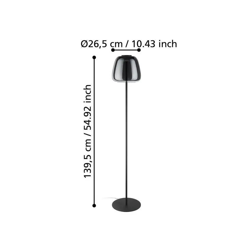 LED vloerlamp Alfero-Z, RGB, CCT, zwart by EGLO connect in Black, Chrome – product photo 3 of 5