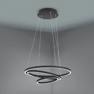 Lobinero-Z LED hanglamp, zwart van EGLO connect in Zwart, Wit – productfoto 5 van 5