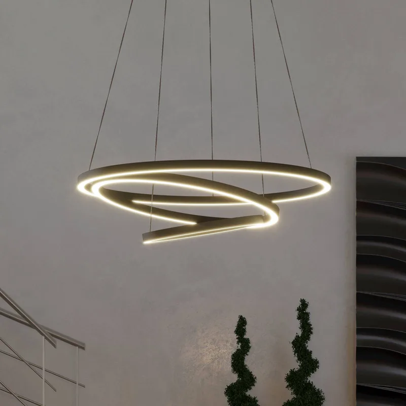 Lobinero-Z LED hanglamp, zwart de EGLO connect en Noir, Blanc – photo du produit