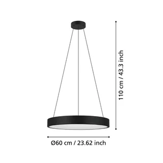 Marghera-Z LED hanglamp by EGLO connect in Black – product photo 2 of 3
