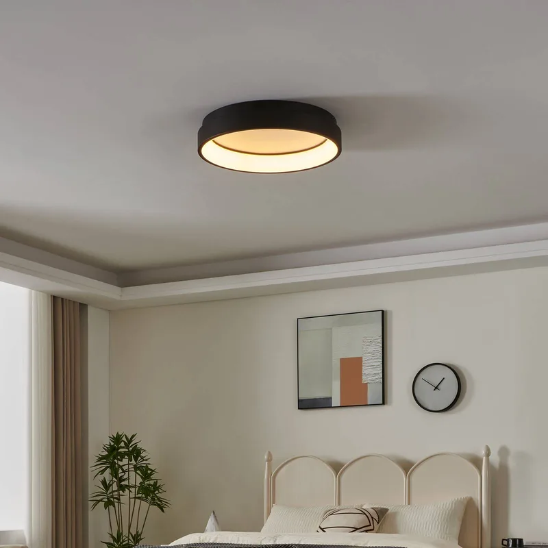 Marghera-Z LED plafondlamp van EGLO connect in Zwart, Wit – productfoto 3 van 4