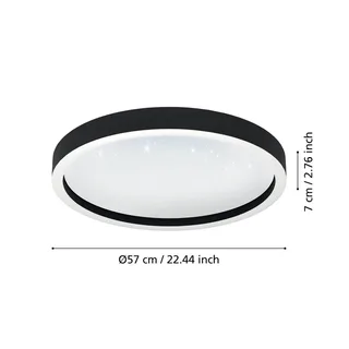 Montemorelos-Z, RGBW, zwart, Ø57cm by EGLO connect in Black, White – product photo 4 of 5