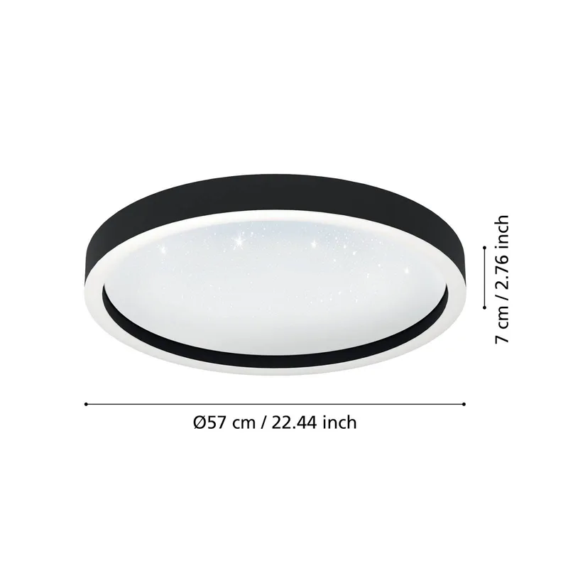 Montemorelos-Z, RGBW, zwart, Ø57cm by EGLO connect in Black, White – product photo 4 of 5