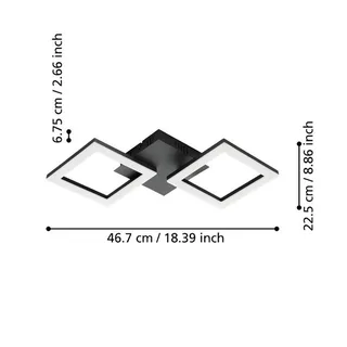 Paranday-Z LED-taklampa 2 lampor 47cm från EGLO connect i Svart, Vit – produktbild 2 av 5