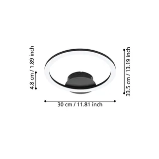 Parrapos-Z LED-taklampa, 1 lampa från EGLO connect i Svart, Vit – produktbild 4 av 5