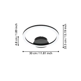 Parrapos-Z LED-taklampa, 1 lampa från EGLO connect i Svart, Vit – produktbild 3 av 5