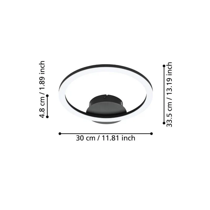 Parrapos-Z LED-taklampa, 1 lampa från EGLO connect i Svart, Vit – produktbild 3 av 5