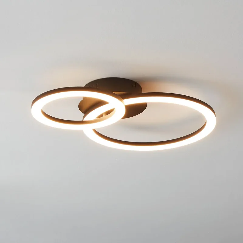 Parrapos-Z LED plafondlamp, 2-lamps by EGLO connect in Black, White – product photo 1 of 5