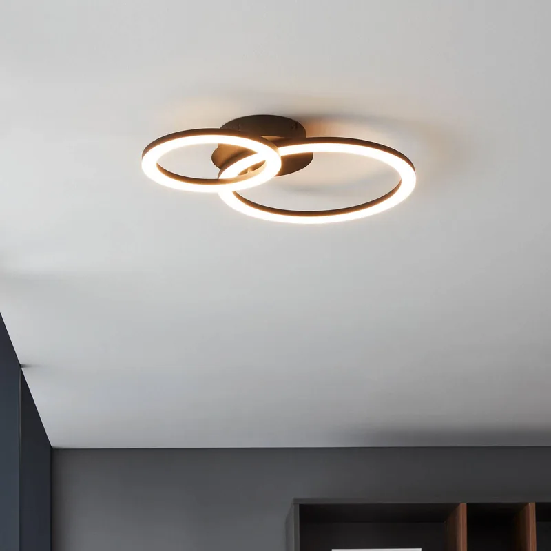 Parrapos-Z LED plafondlamp, 2-lamps by EGLO connect in Black, White – product photo 2 of 5