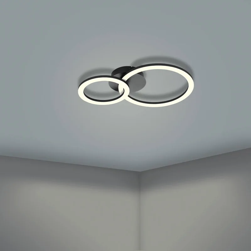 Parrapos-Z LED plafondlamp, 2-lamps by EGLO connect in Black, White – product photo 5 of 5